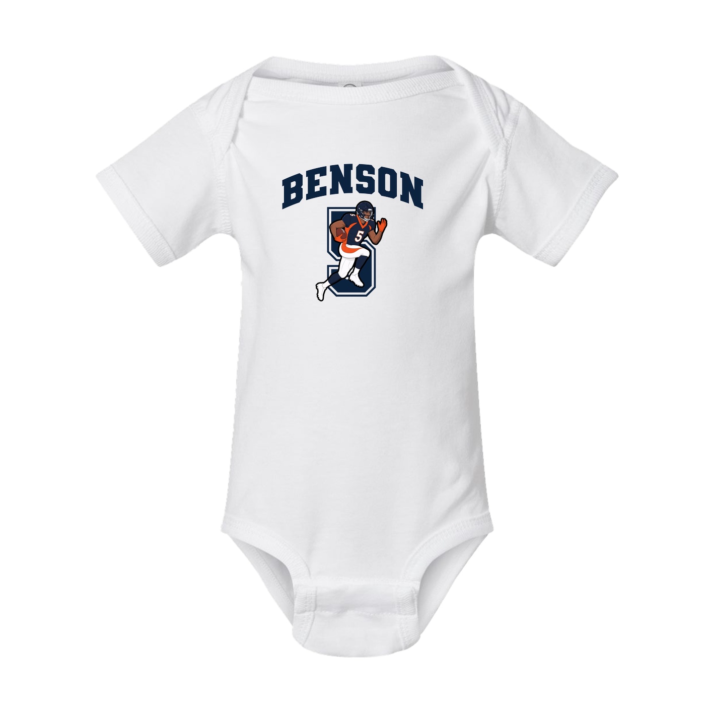 Baby Onesie — Number in White