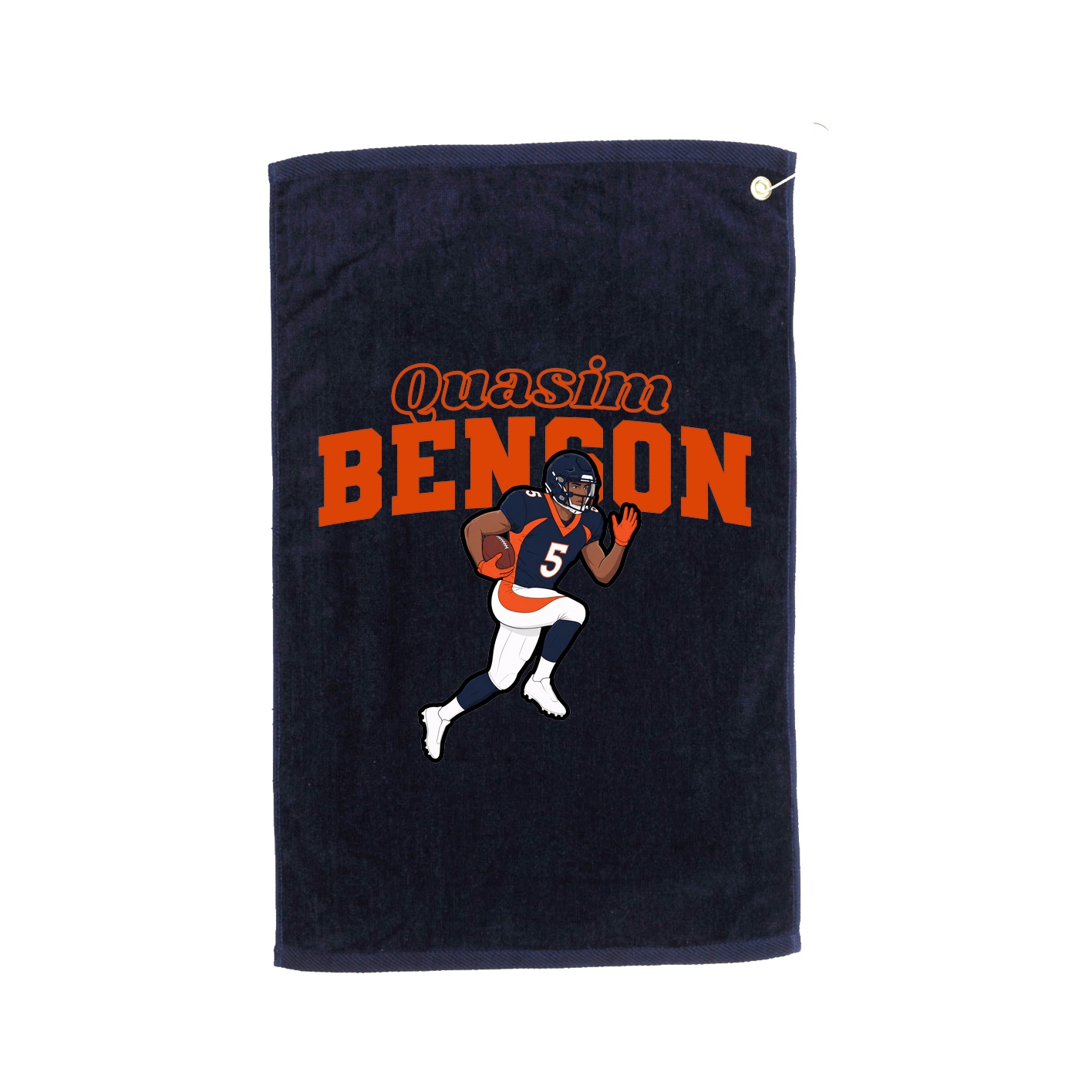Golf Towel — Name Arch in Navy