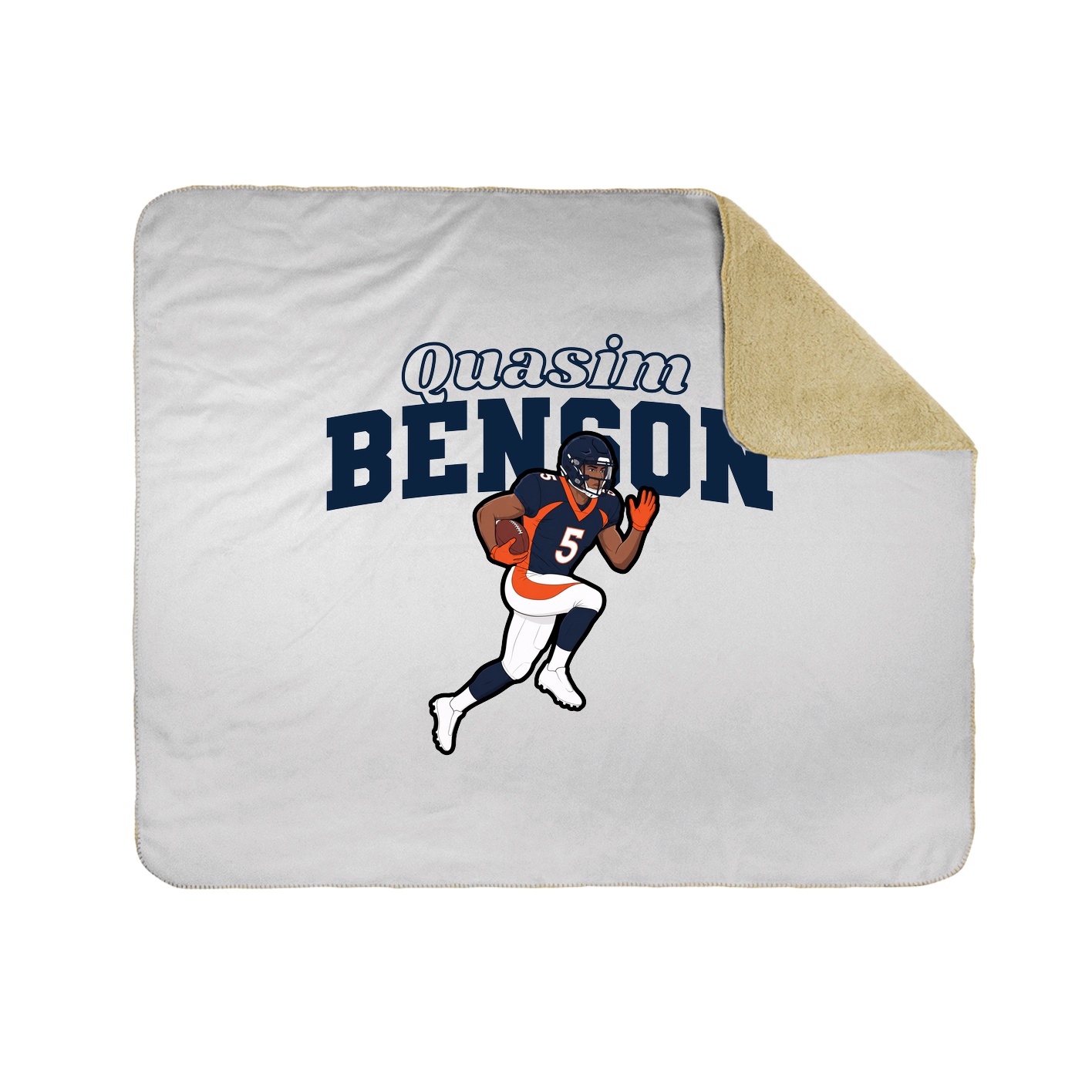 Throw Blanket — Name Arch in White