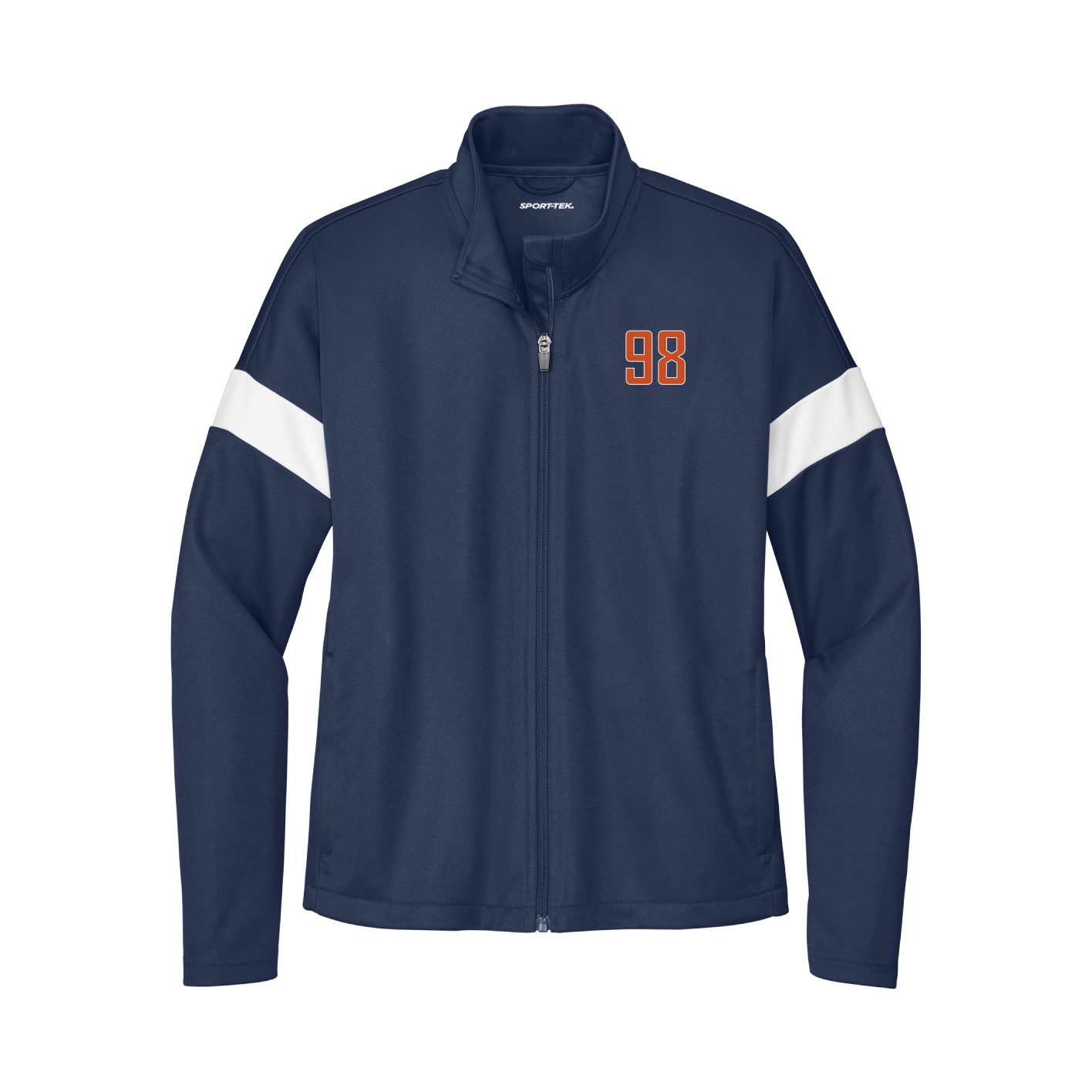 Womens Team Travel Full-Zip Jacket — Front Shirsy in Navy/White