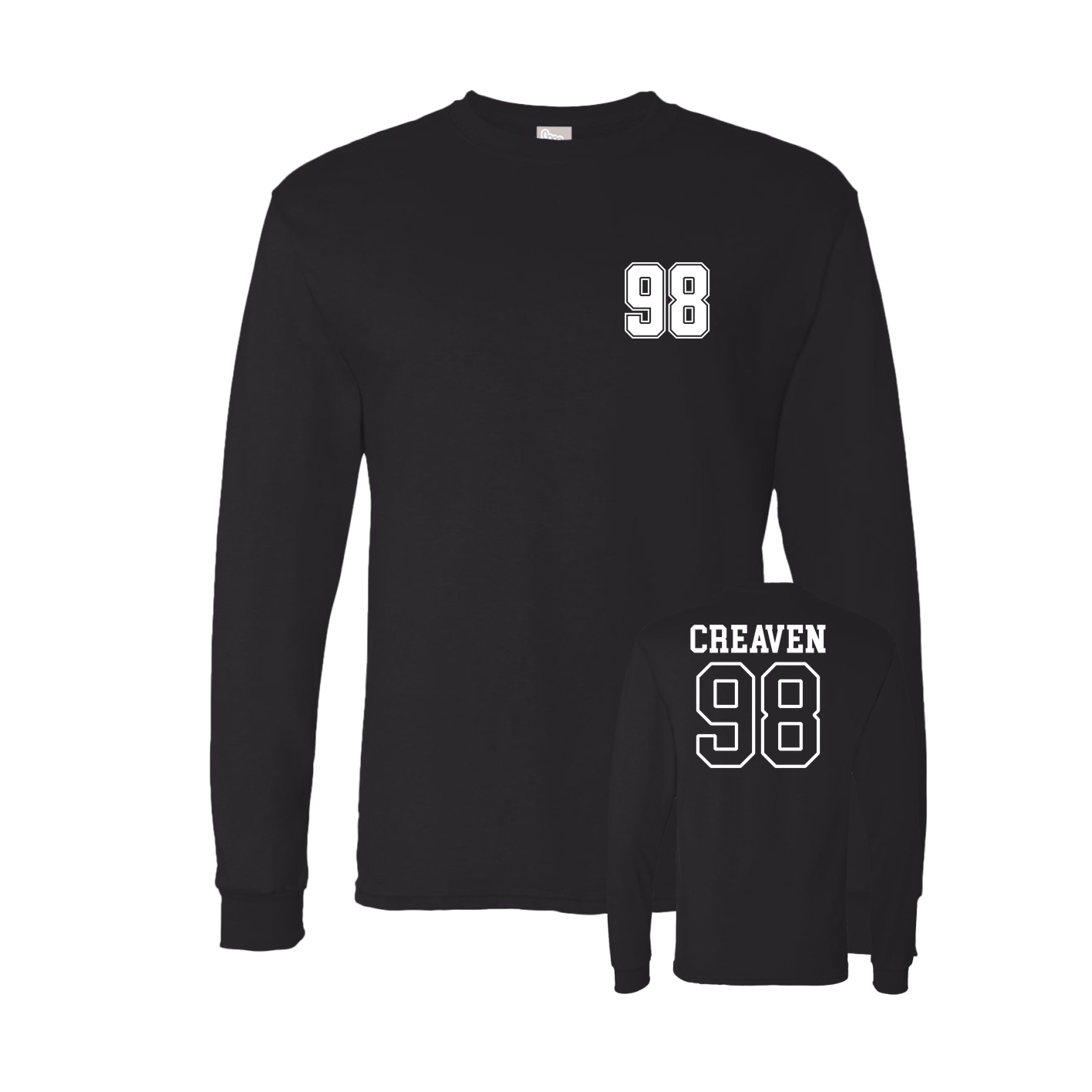 Long Sleeve Tee — Chest Back in Black