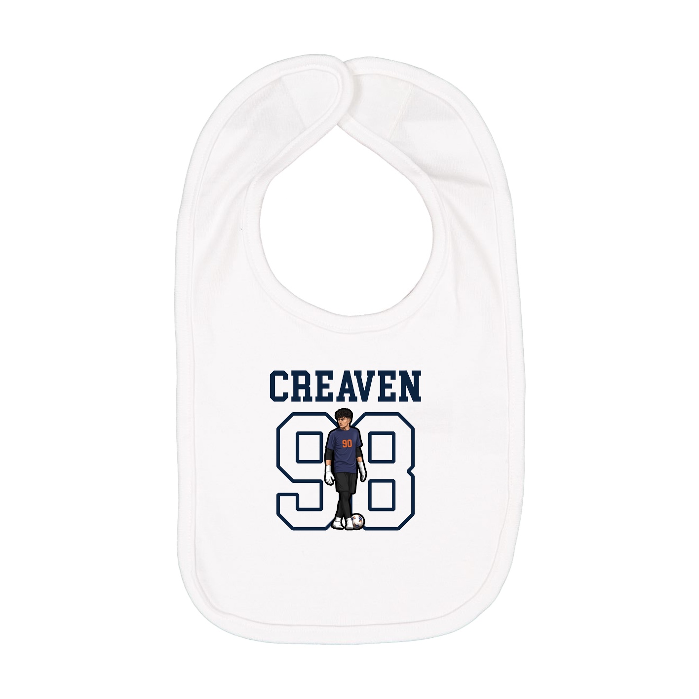 Infant Bib — Shirsey in White
