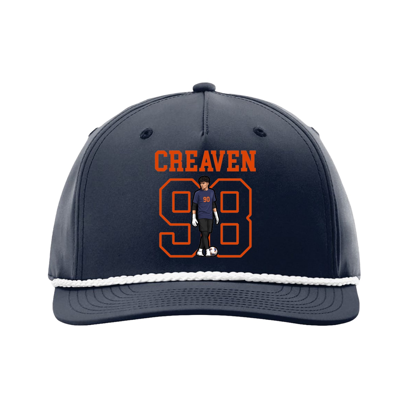 Five-Panel Classic Rope Cap — Shirsey in Navy