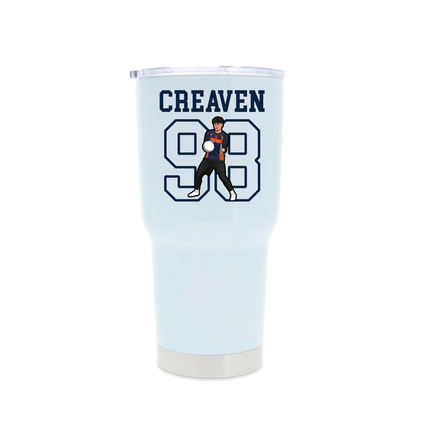 30oz Stainless Steel Tumbler — Shirsey in White