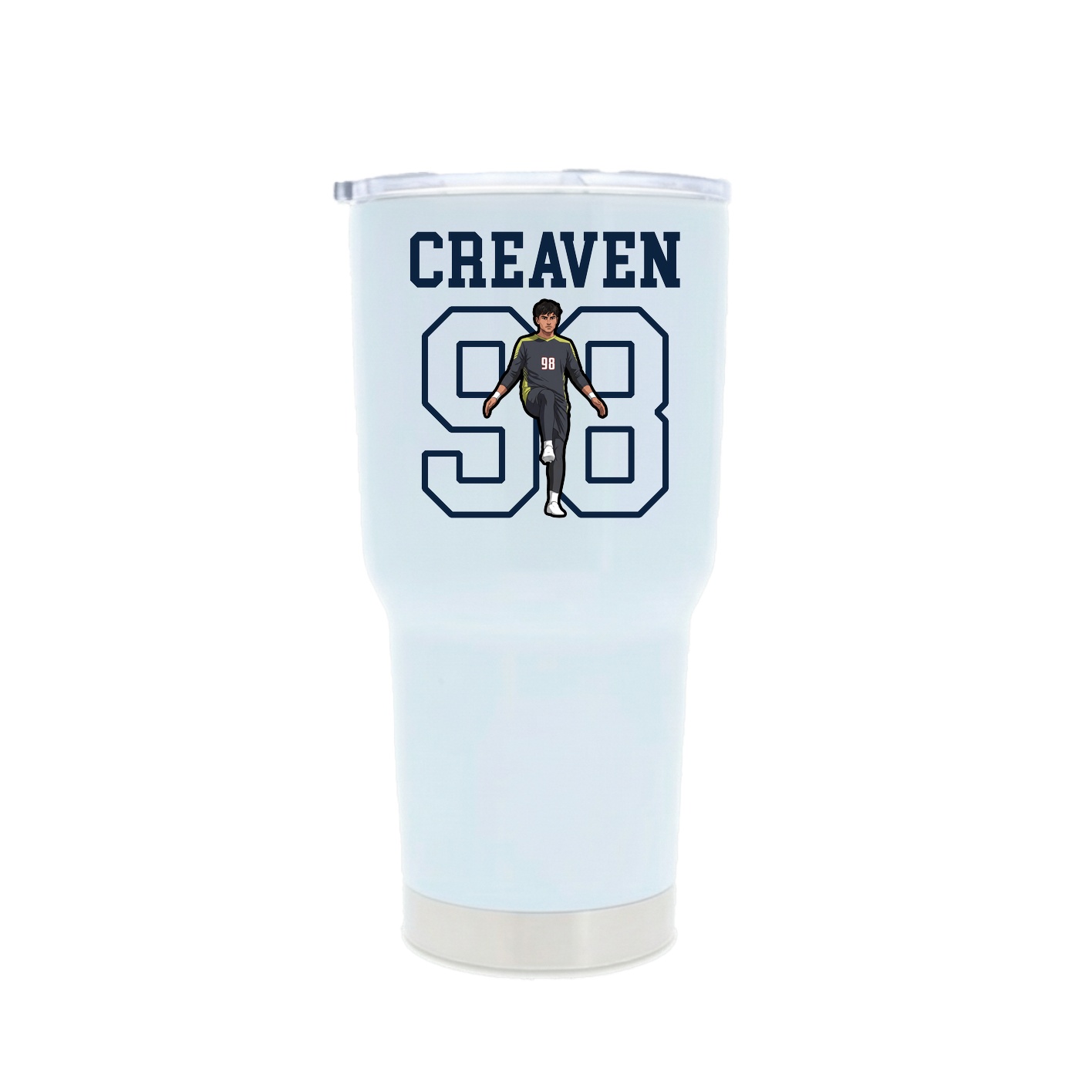 30oz Stainless Steel Tumbler — Shirsey in White