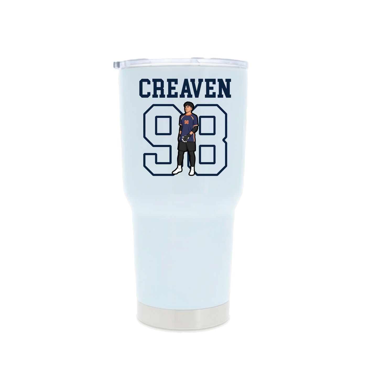 30oz Stainless Steel Tumbler — Shirsey in White