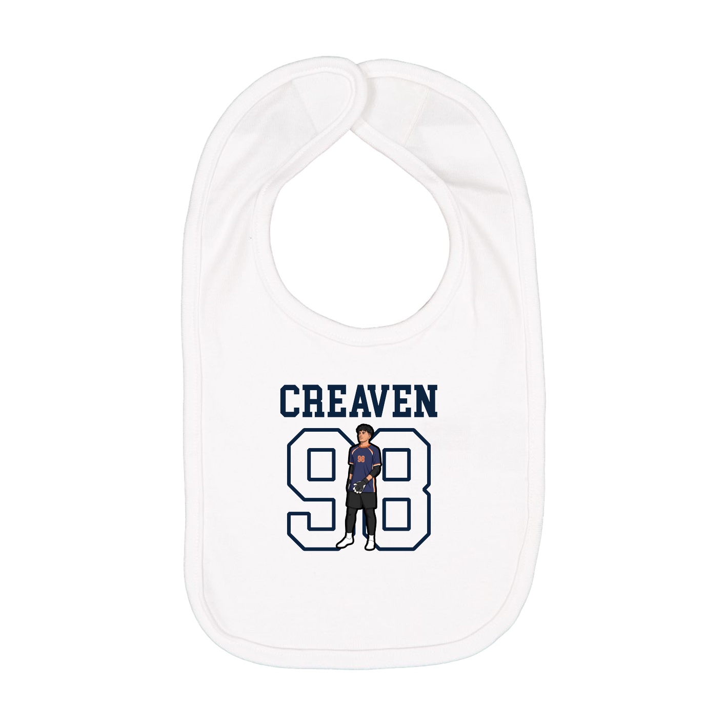 Infant Bib — Shirsey in White