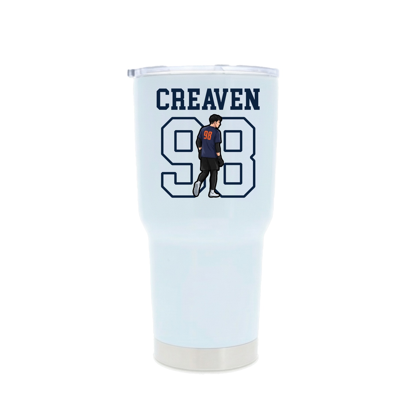 30oz Stainless Steel Tumbler — Shirsey in White