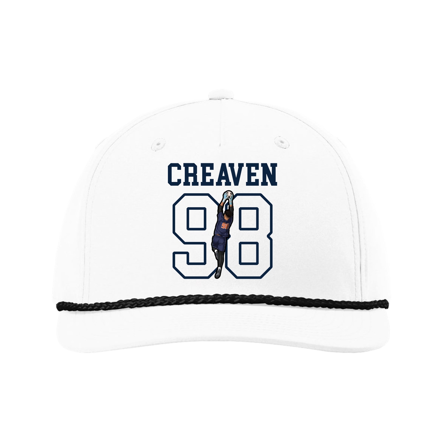 Five-Panel Classic Rope Cap — Shirsey in White