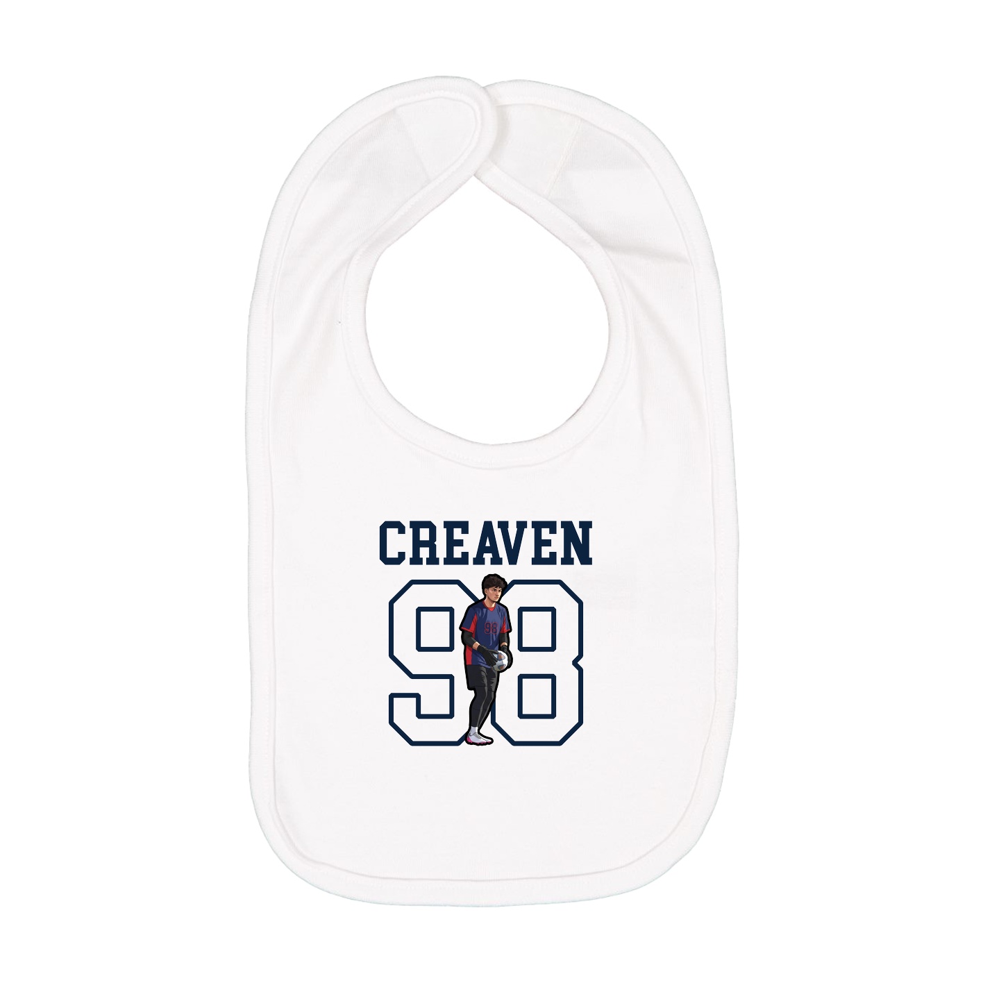 Infant Bib — Shirsey in White