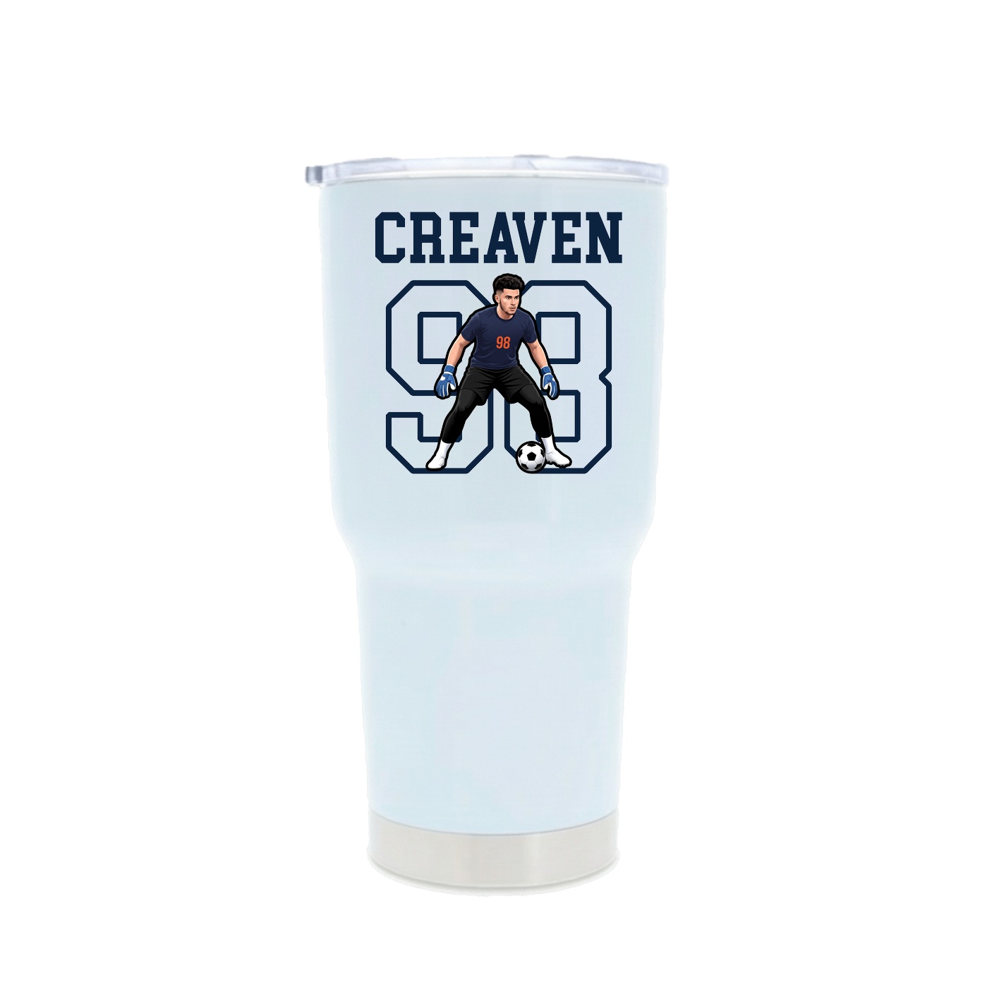 30oz Stainless Steel Tumbler — Shirsey in White