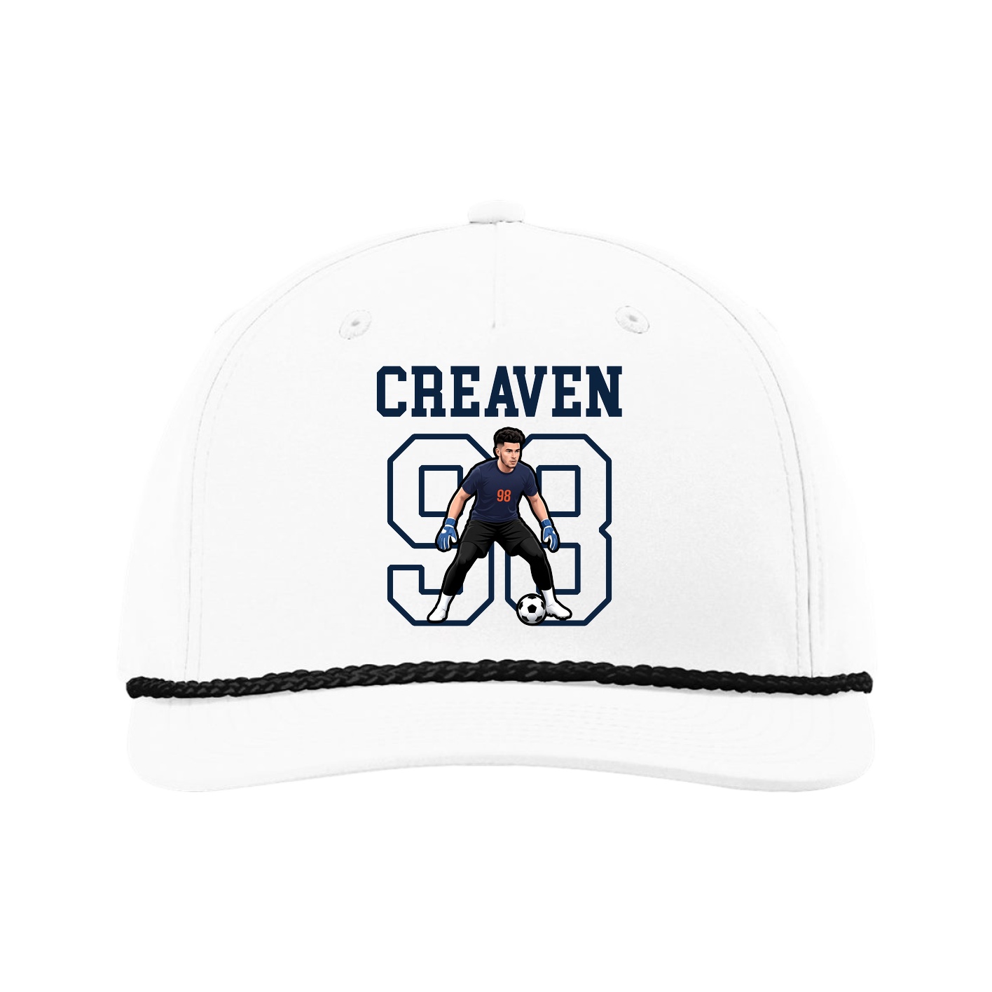 Five-Panel Classic Rope Cap — Shirsey in White