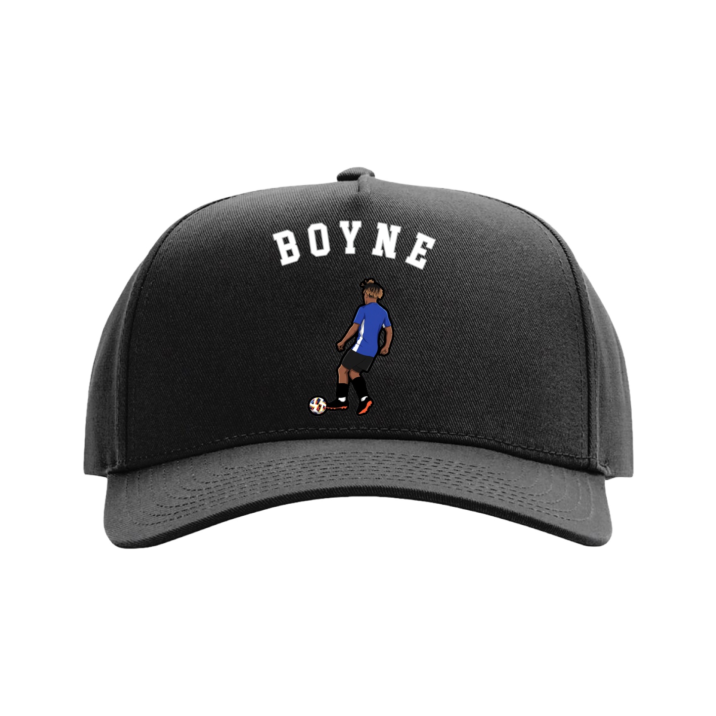 Full Fabric Five-Panel Champ Cap — Shirsey Arch in Black