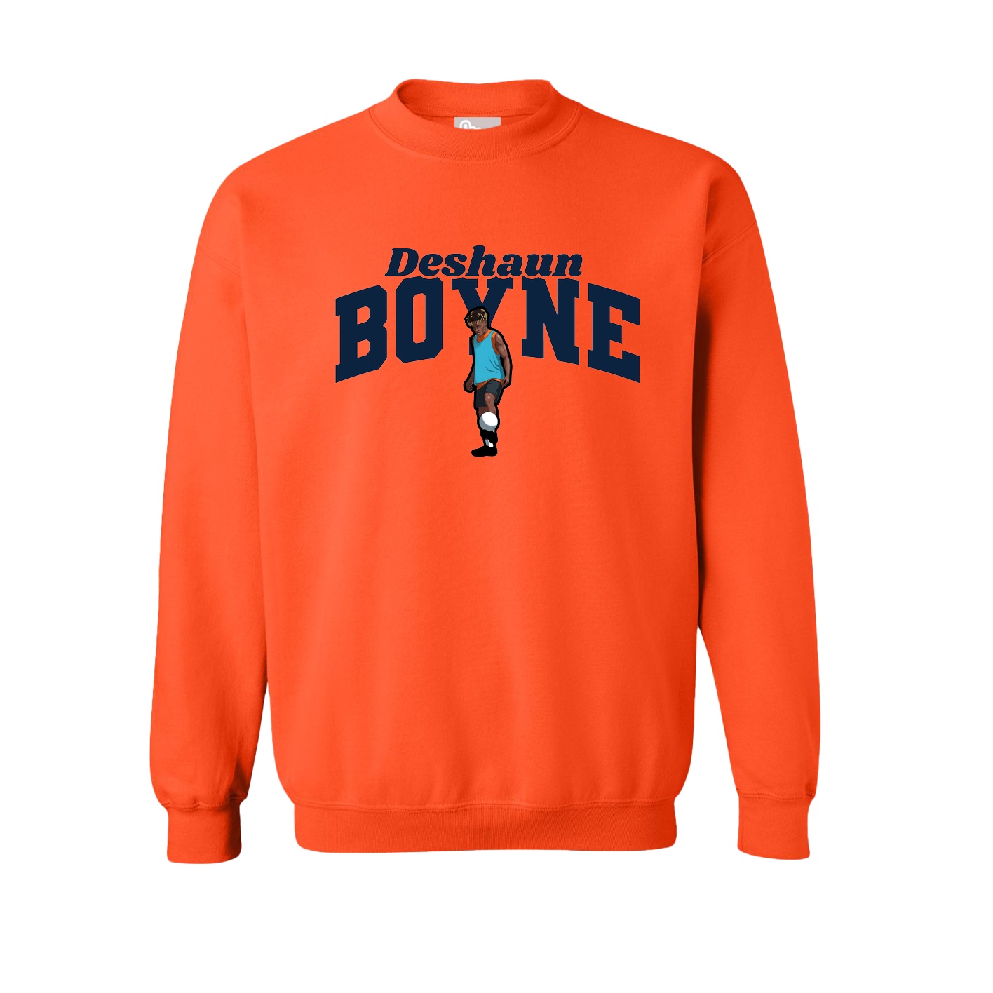 Fleece Crew — Signature Arch in Orange