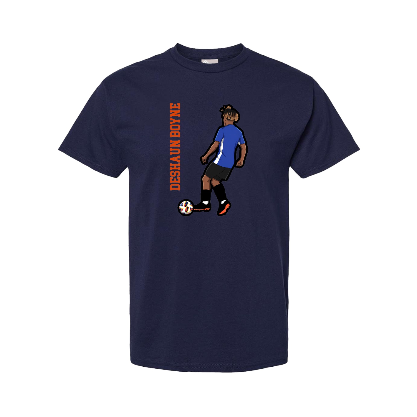 Youth Tee — Name Vertical in Navy