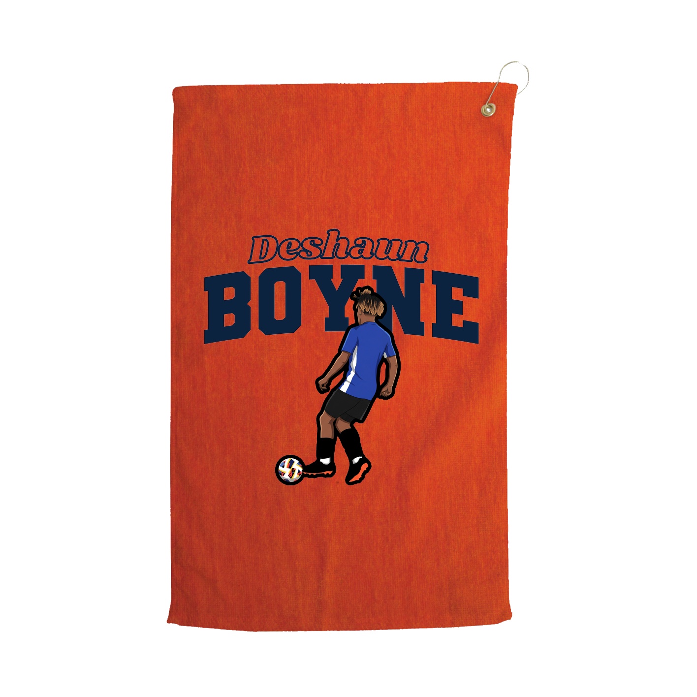 Golf Towel — Name Arch in Orange