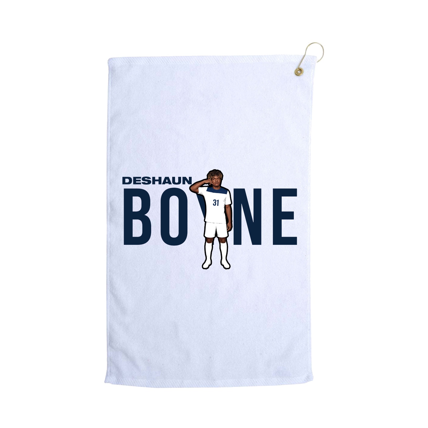 Golf Towel — Player Name in White
