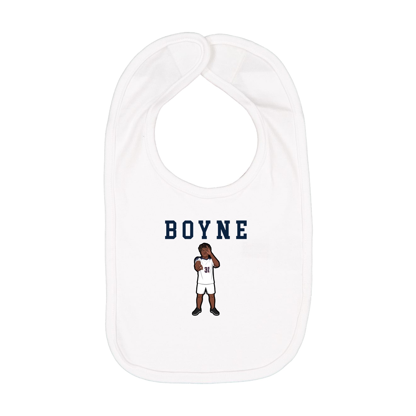 Infant Bib — Shirsey in White