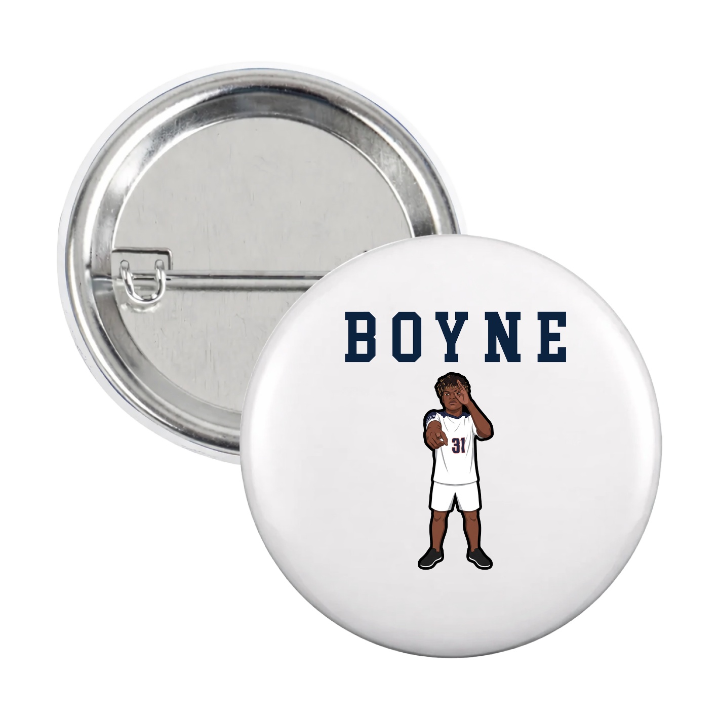 Game Day Button — Shirsey in White