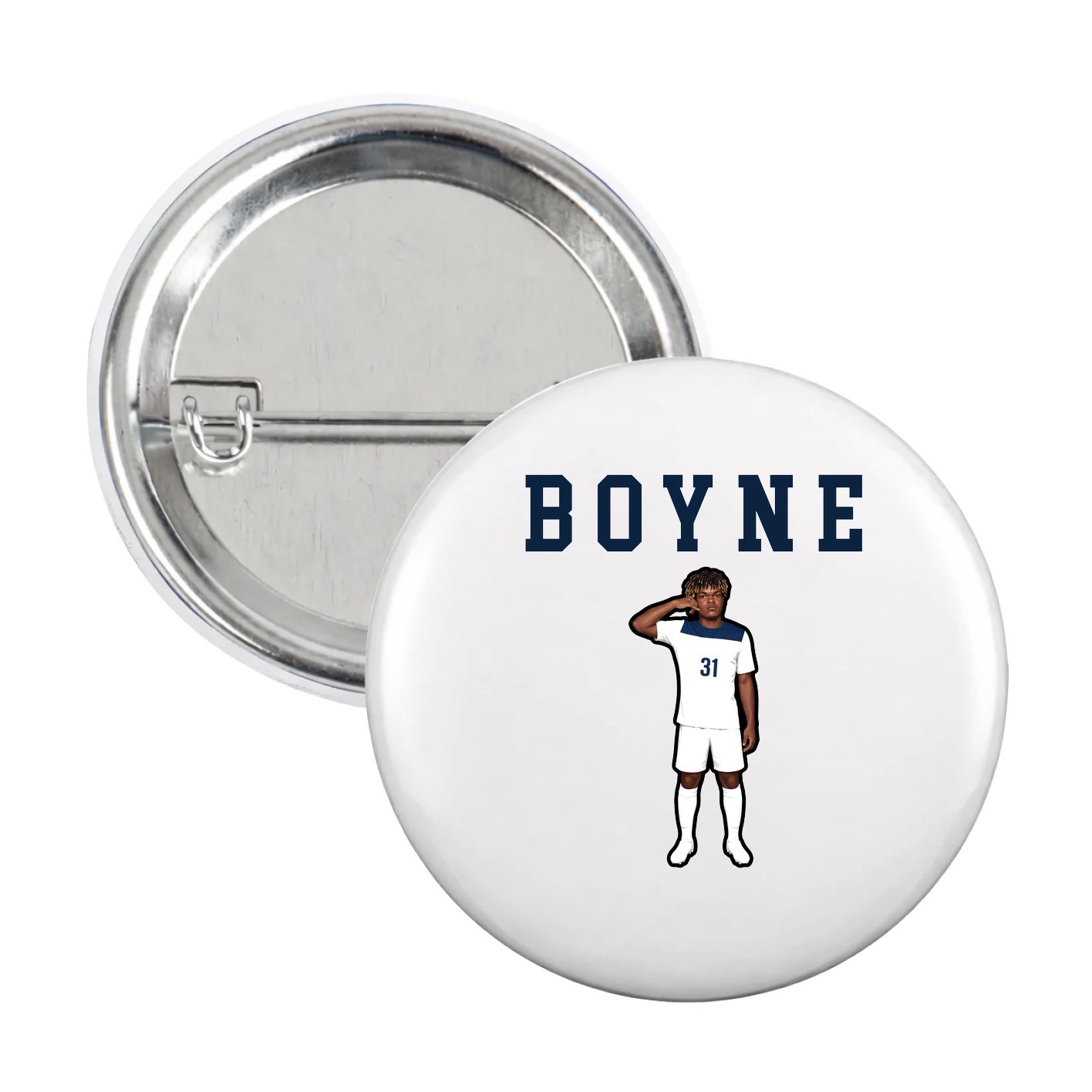 Game Day Button — Shirsey in White