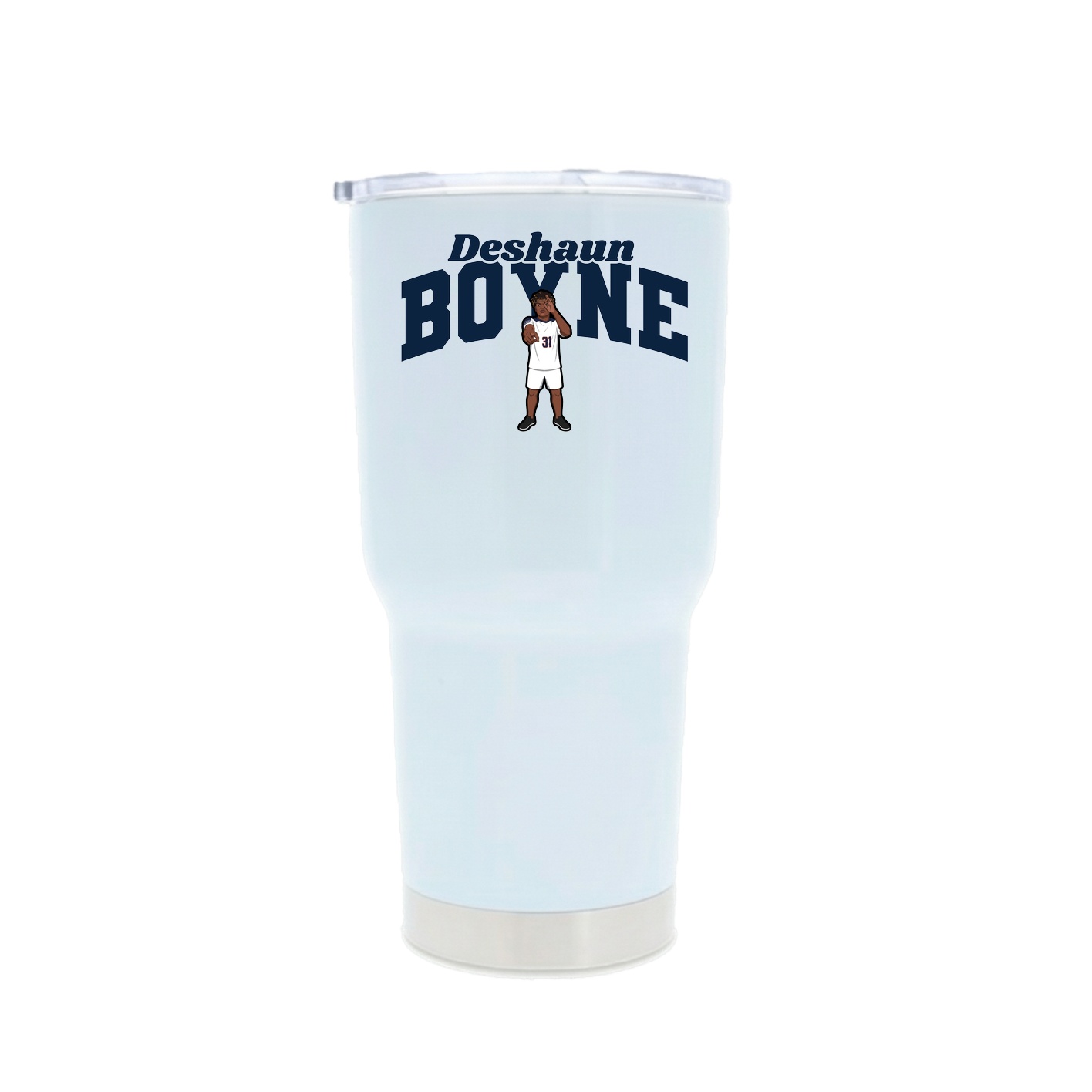 30oz Stainless Steel Tumbler — Signature Arch in White
