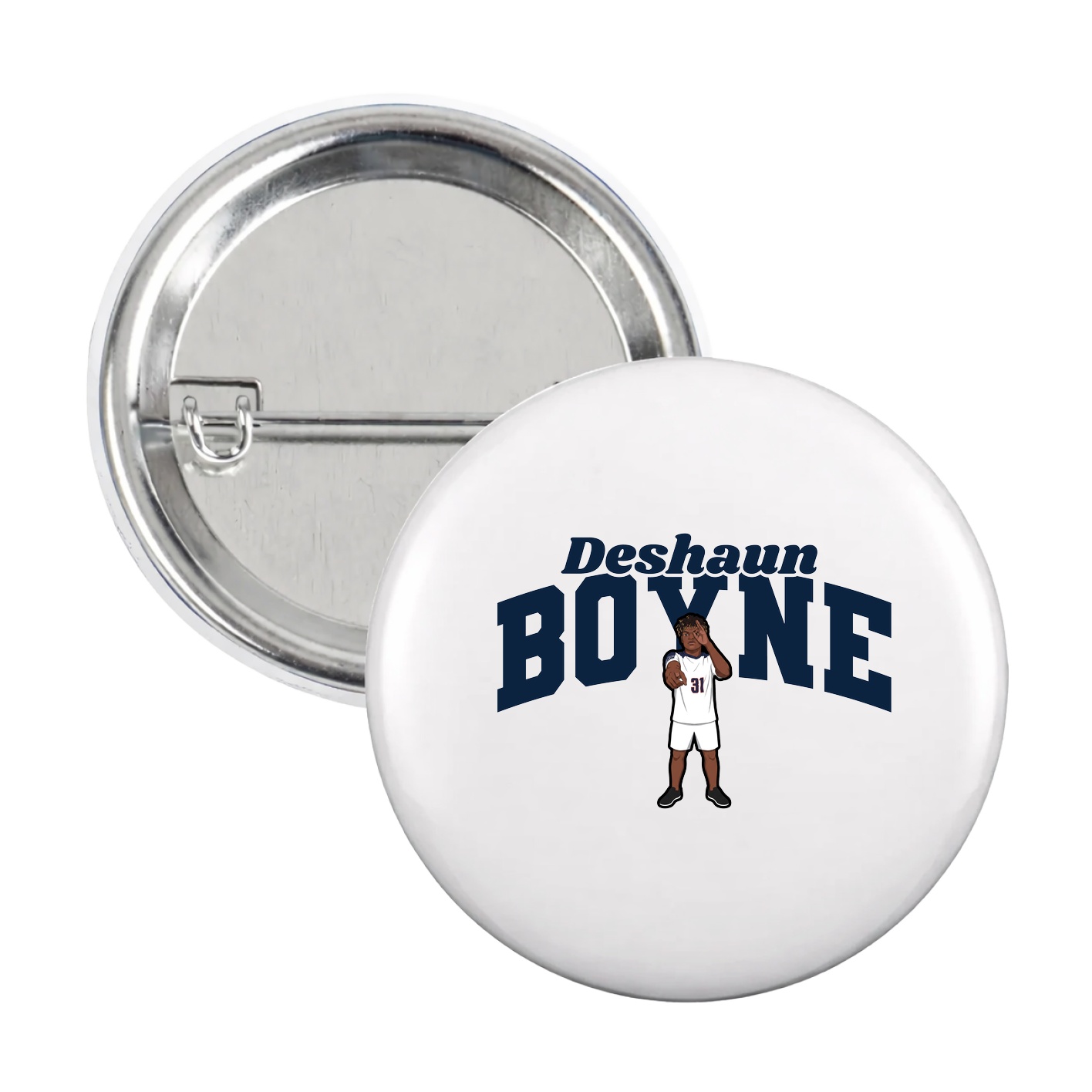Game Day Button — Signature Arch in White