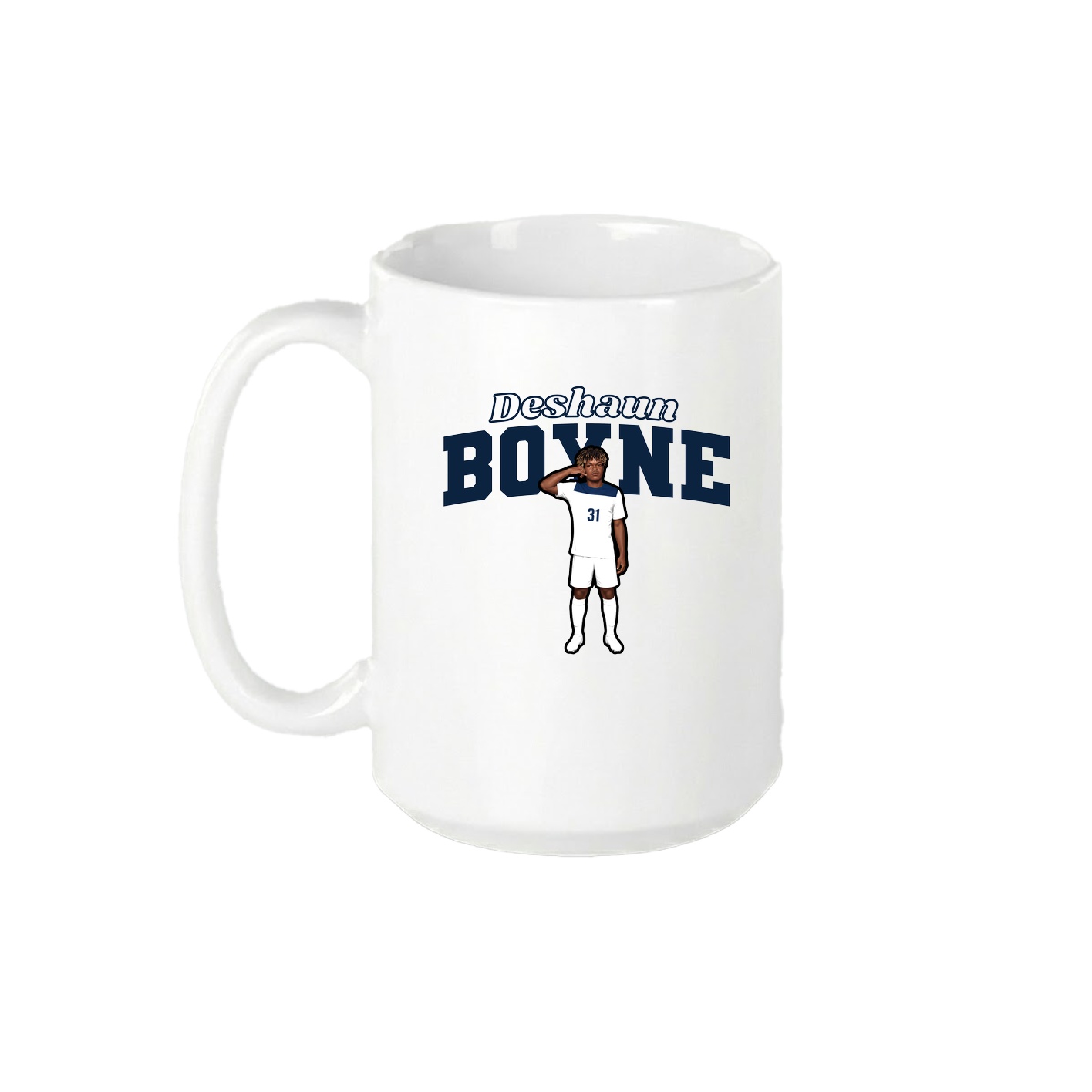 15oz Coffee Mug — Name Arch in White