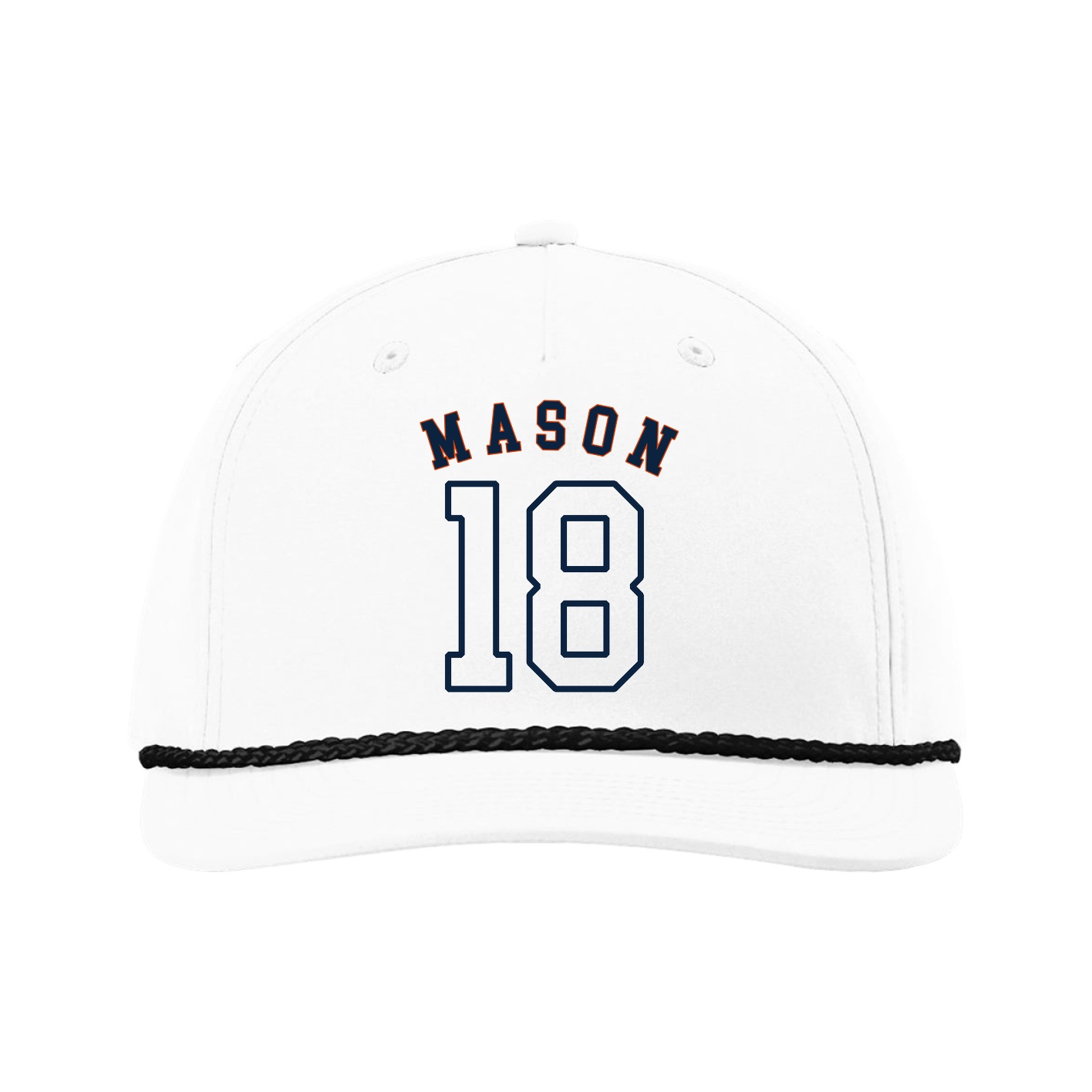 Five-Panel Classic Rope Cap — Shirsey Arch in White