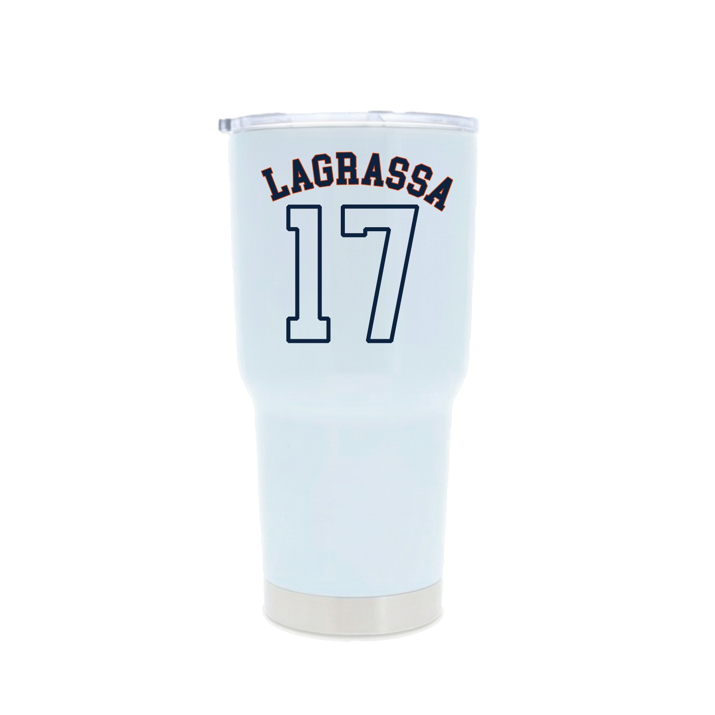 30oz Stainless Steel Tumbler — Shirsey Arch in White
