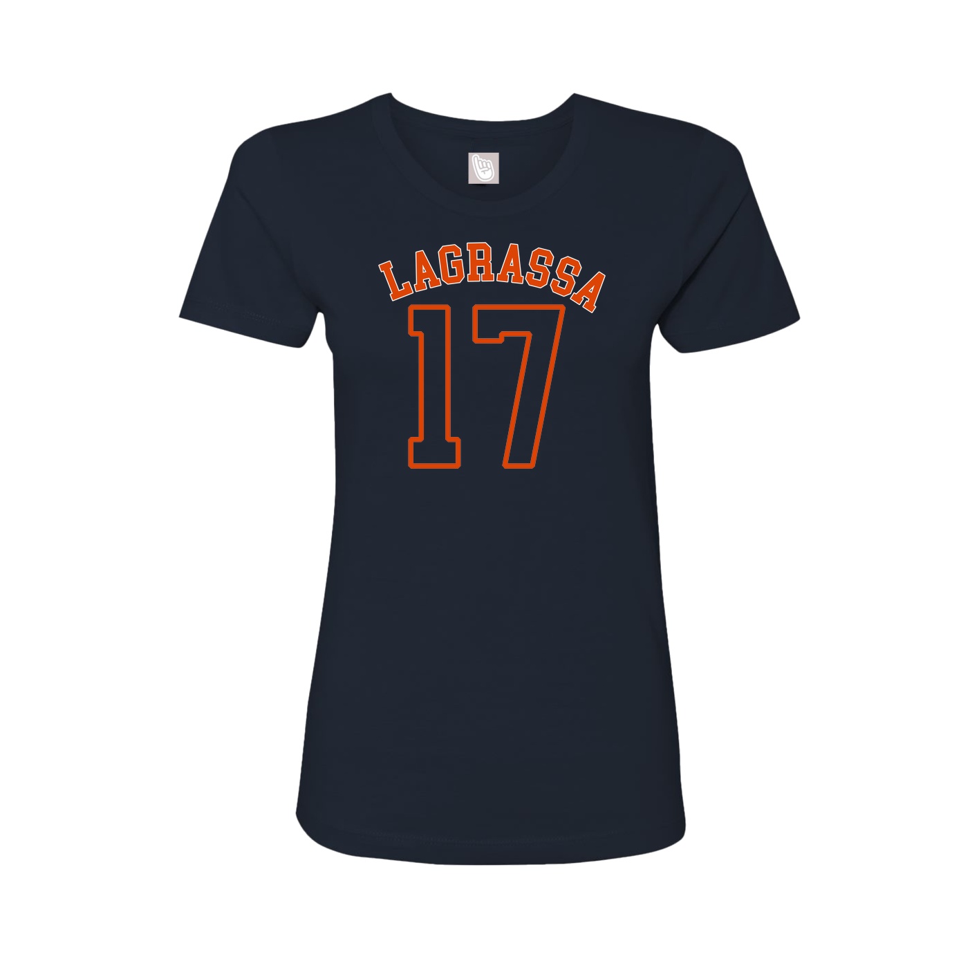 Fitted Women's Tee — Shirsey Arch in Navy