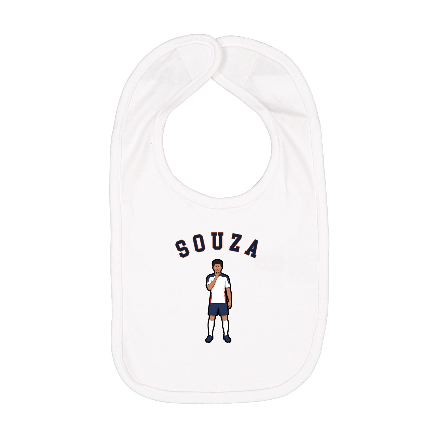Infant Bib — Shirsey Arch in White