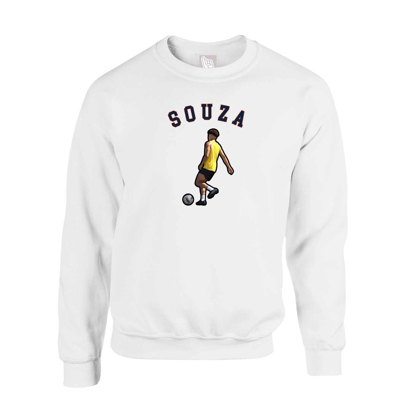 Fleece Crew — Shirsey Arch in White