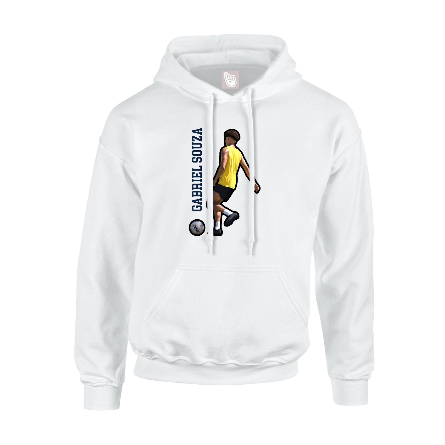 Hoodie — Name Vertical in White