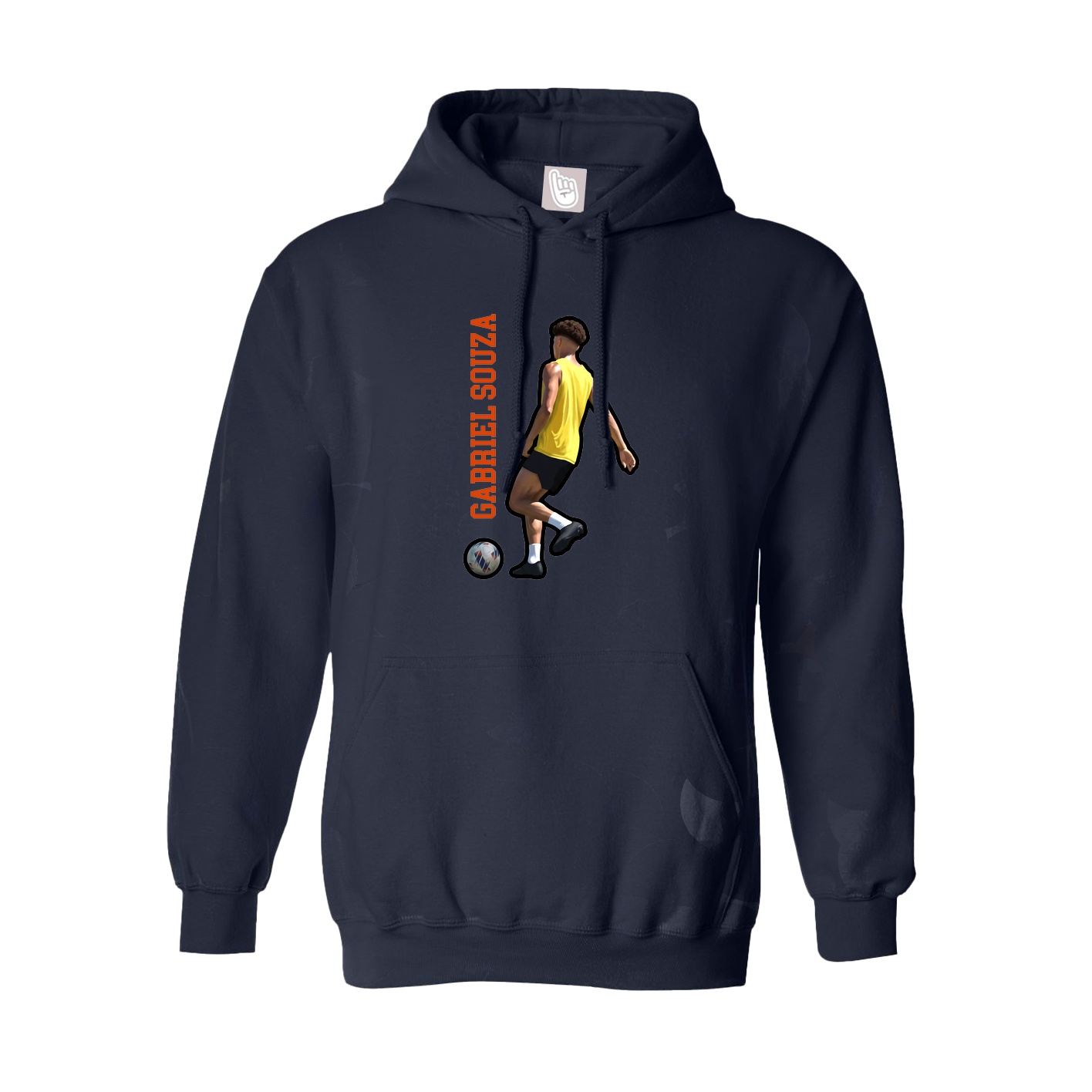 Youth Hoodie — Name Vertical in Navy