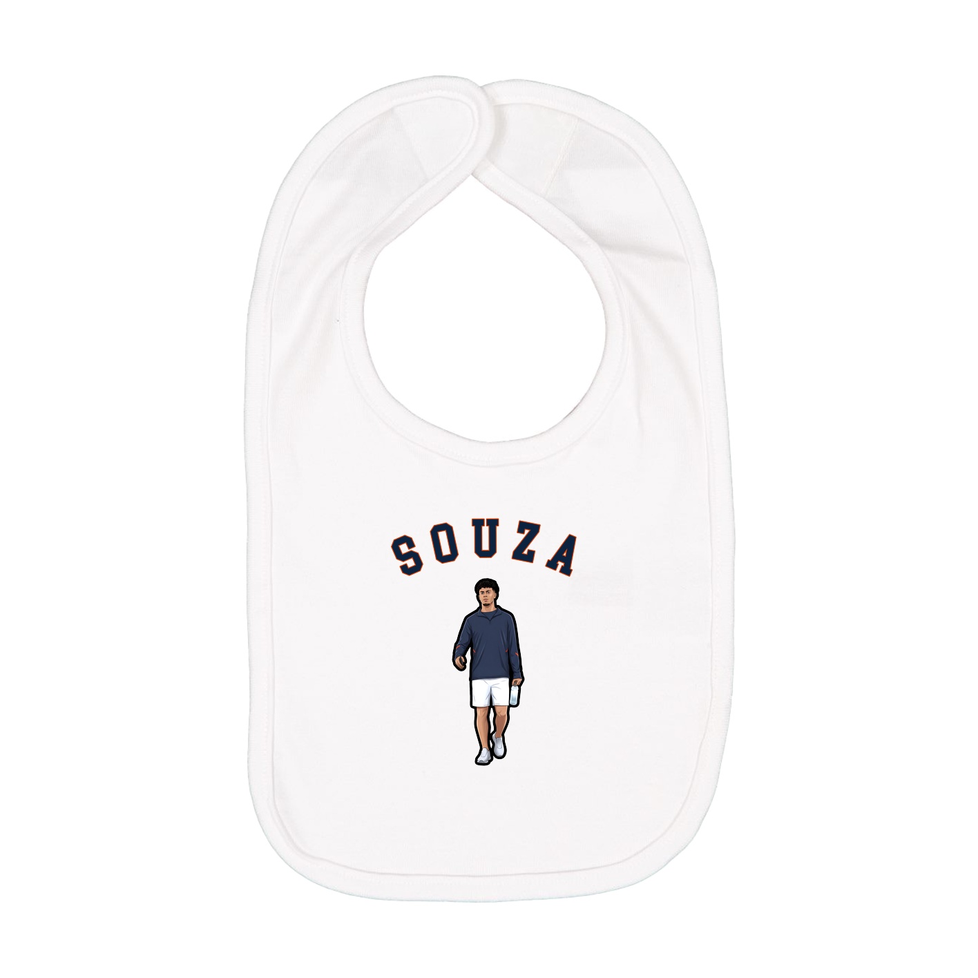 Infant Bib — Shirsey Arch in White