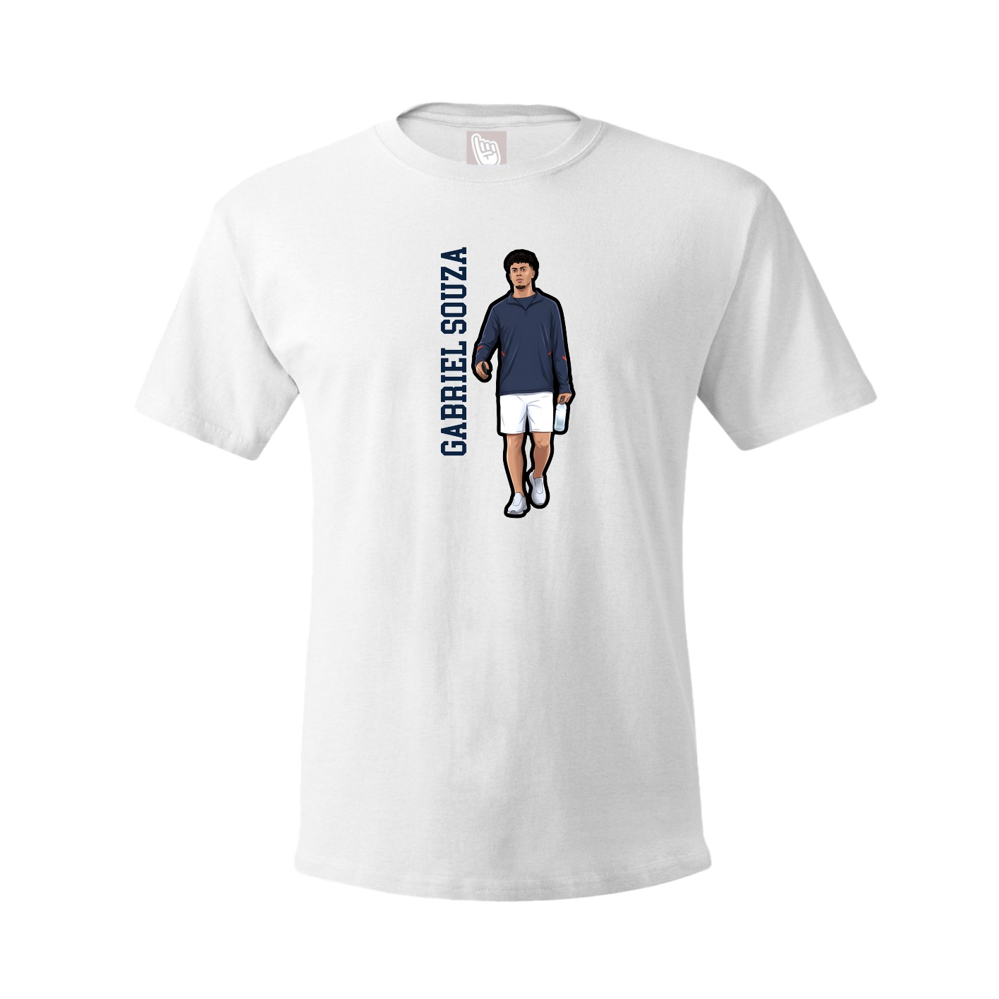 Tee — Name Vertical in White