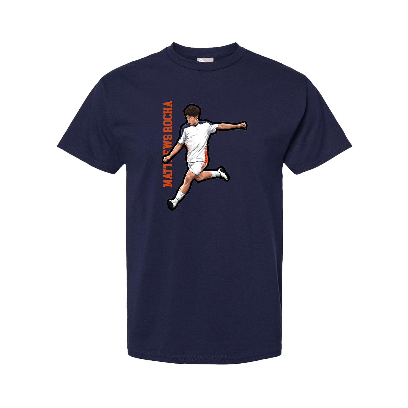 Youth Tee — Name Vertical in Navy