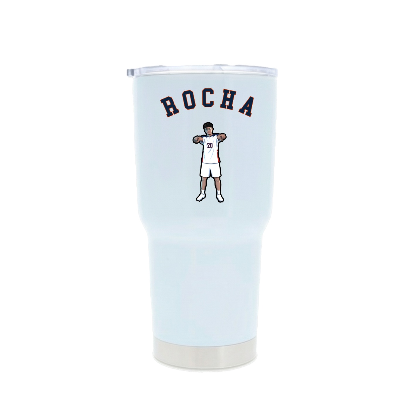 30oz Stainless Steel Tumbler — Shirsey Arch in White