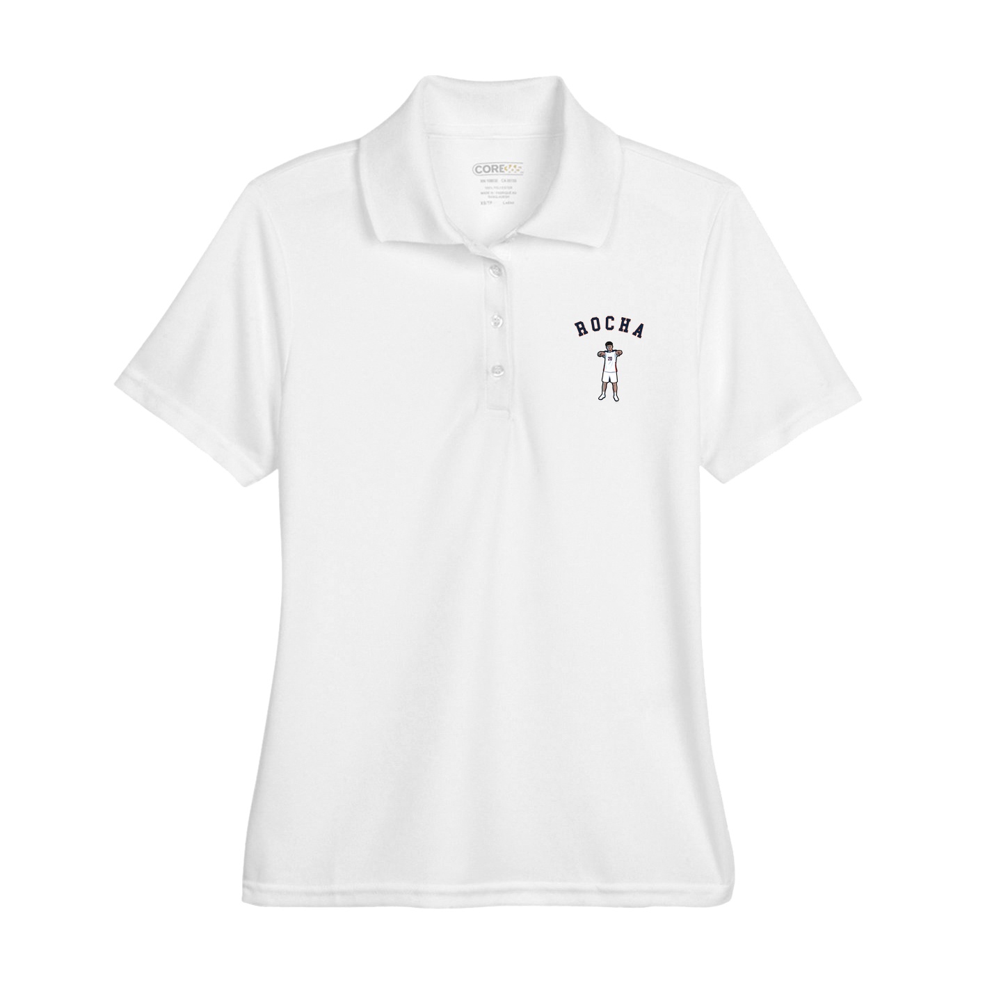Womens Performance Polo — Shirsey Arch in White