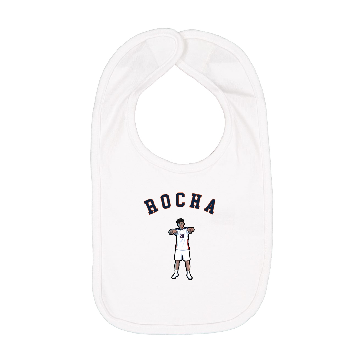 Infant Bib — Shirsey Arch in White