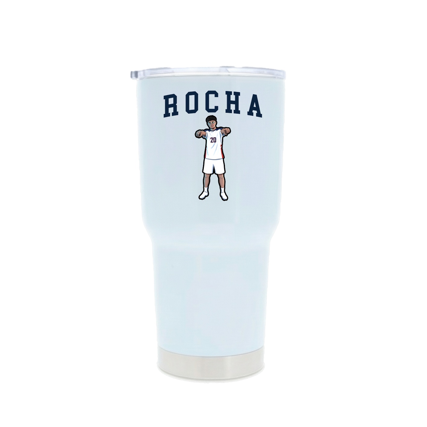 30oz Stainless Steel Tumbler — Shirsey in White