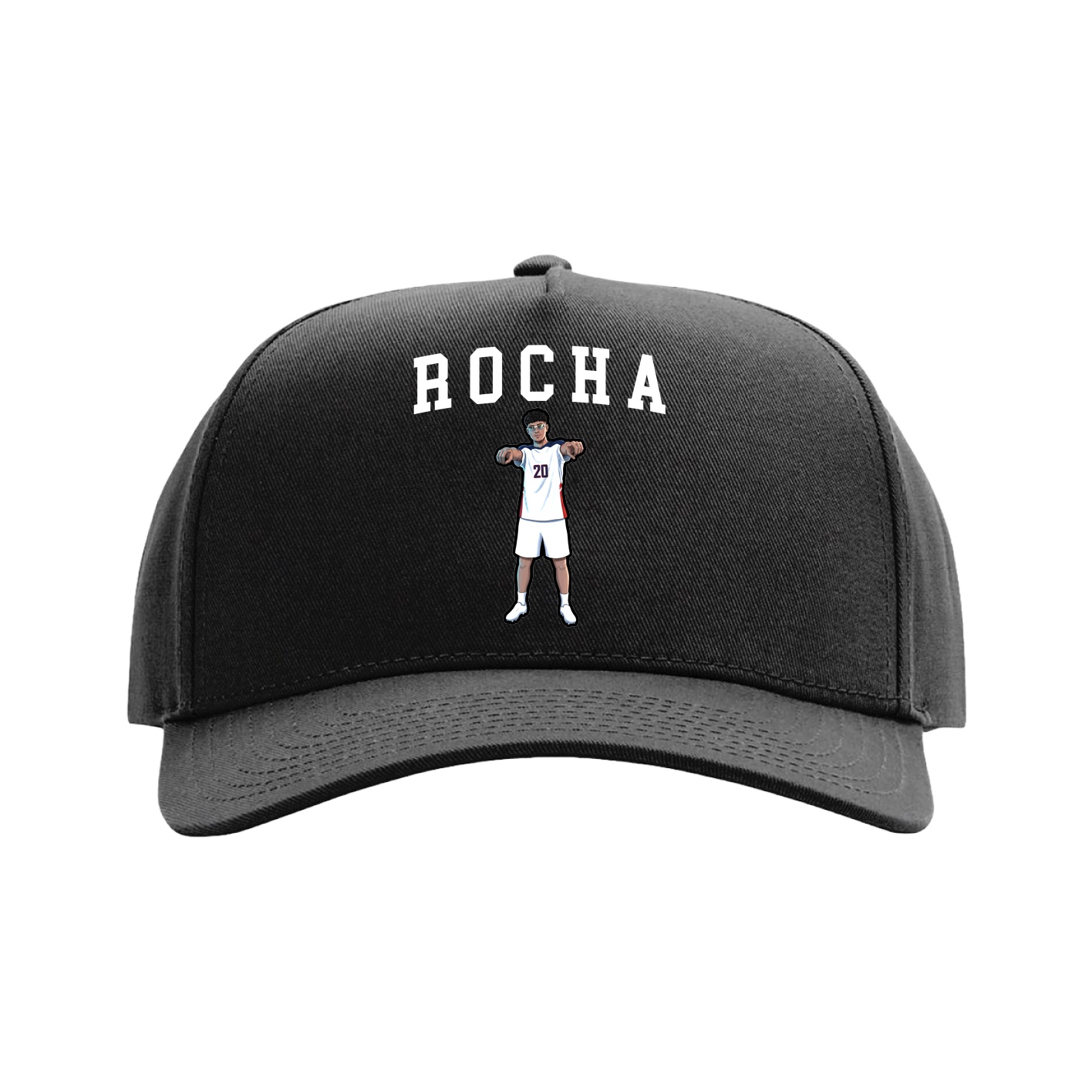 Full Fabric Five-Panel Champ Cap — Shirsey in Black
