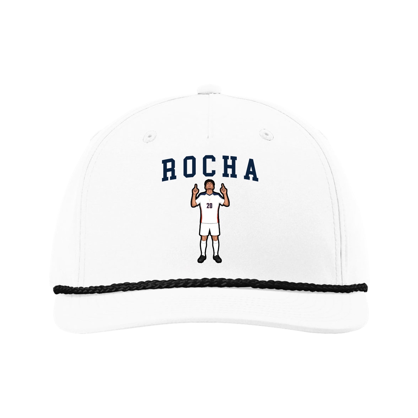 Five-Panel Classic Rope Cap — Shirsey in White