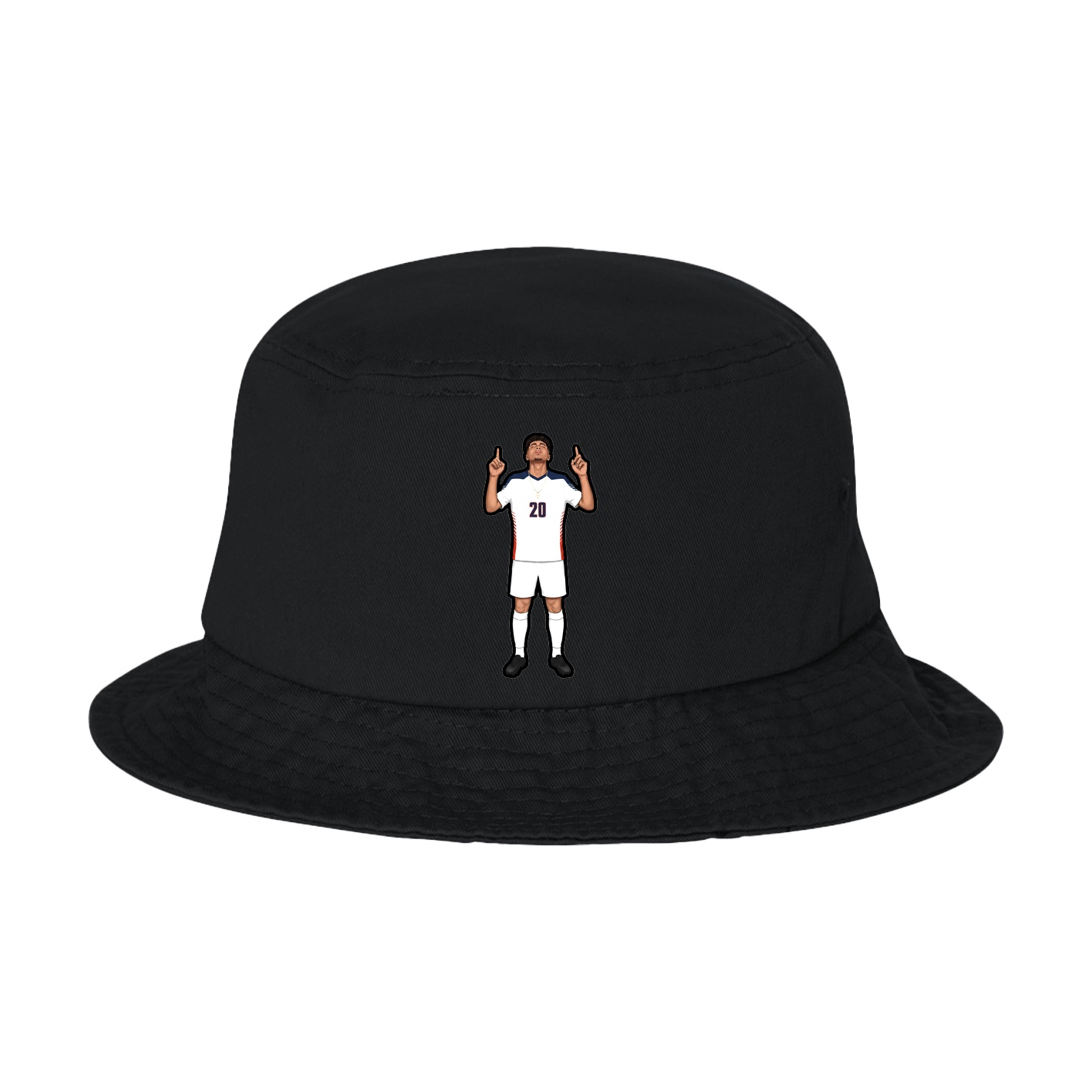 Bucket Cap — Name Vertical in Black