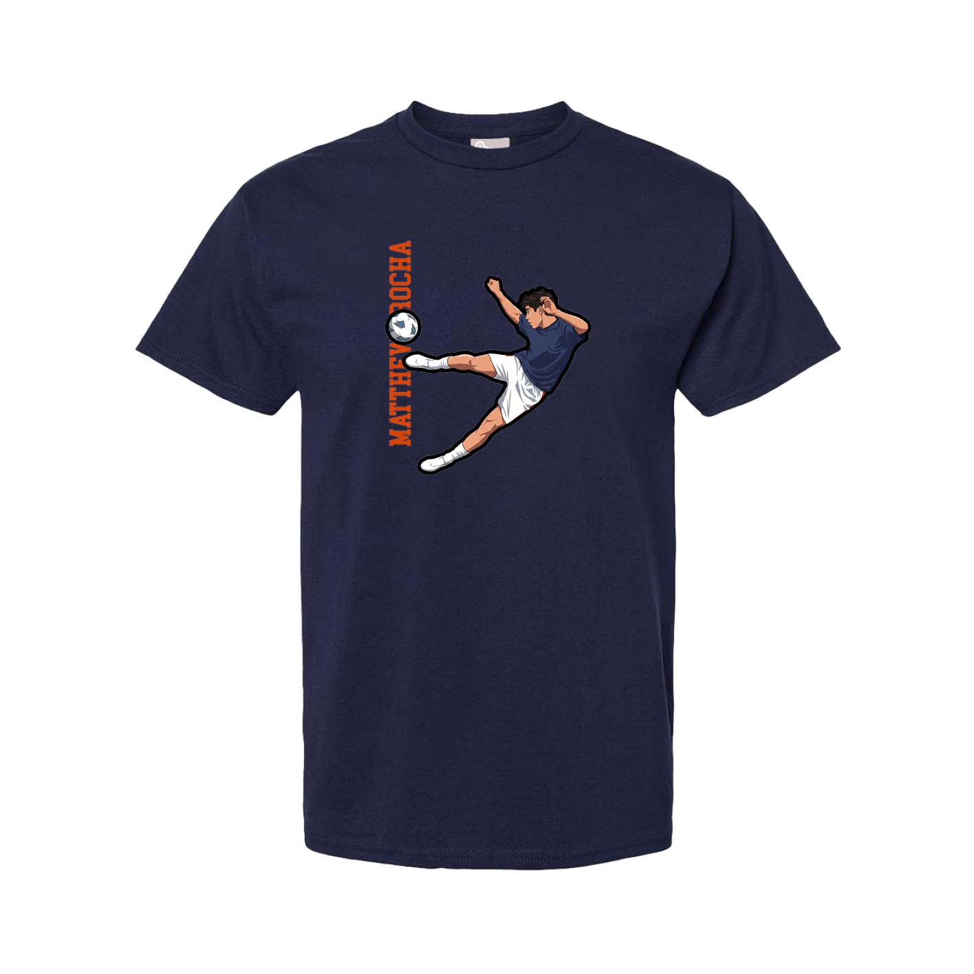 Tee — Name Vertical in Navy