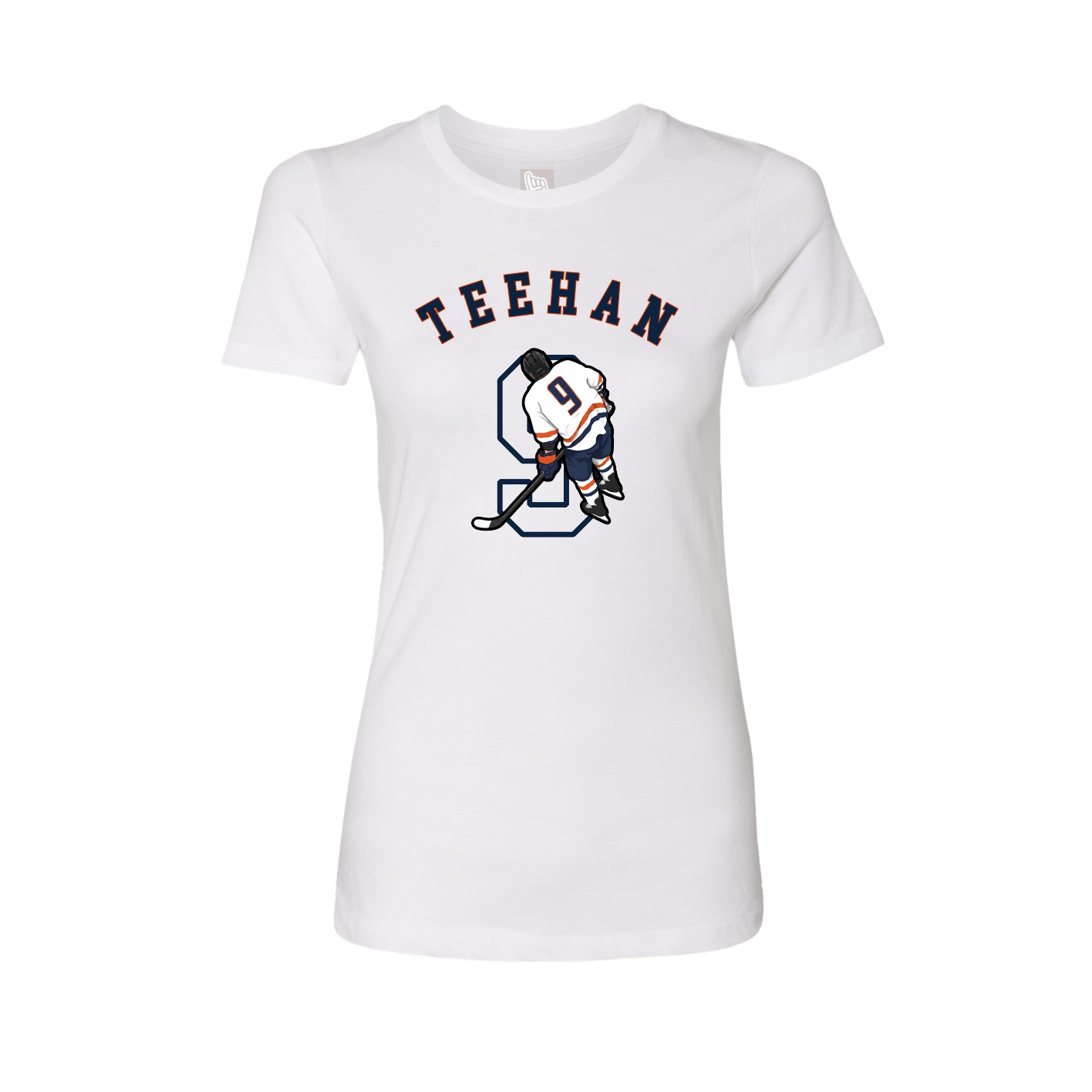 Fitted Women's Tee — Shirsey Arch in White