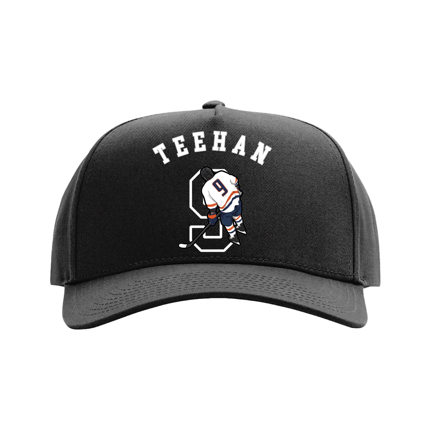Full Fabric Five-Panel Champ Cap — Shirsey Arch in Black