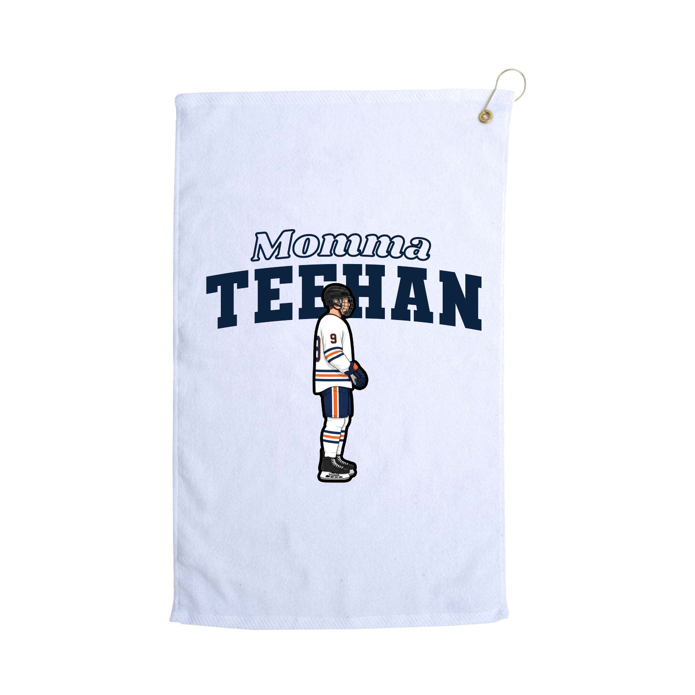 Golf Towel — Mothers Day Block in White