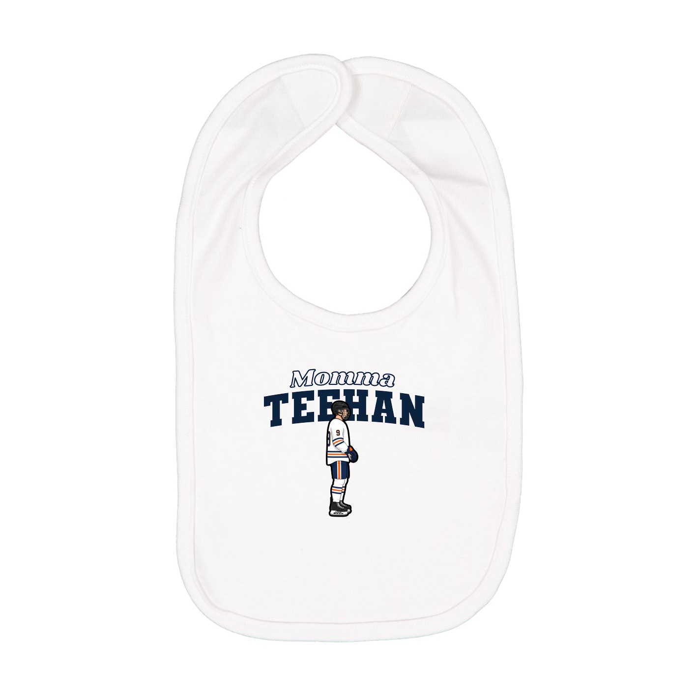 Infant Bib — Mothers Day Block in White