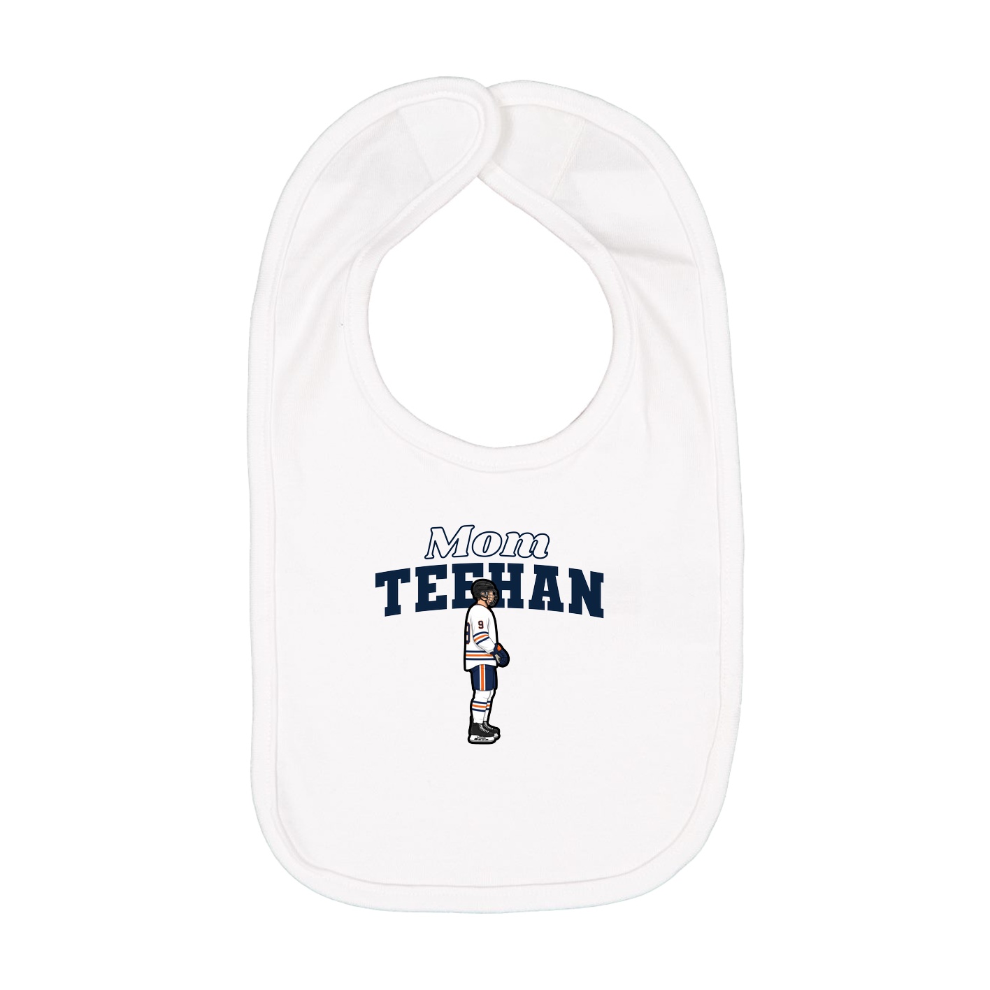 Infant Bib — Mothers Day Block in White